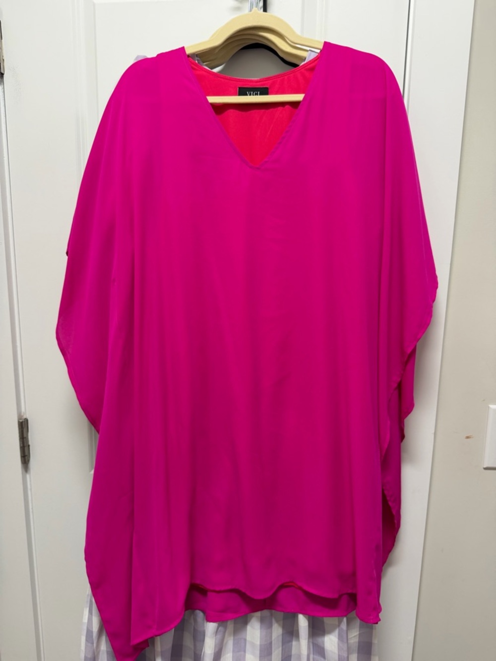 VICI Hot Pink V-Neck Flowing Tunic